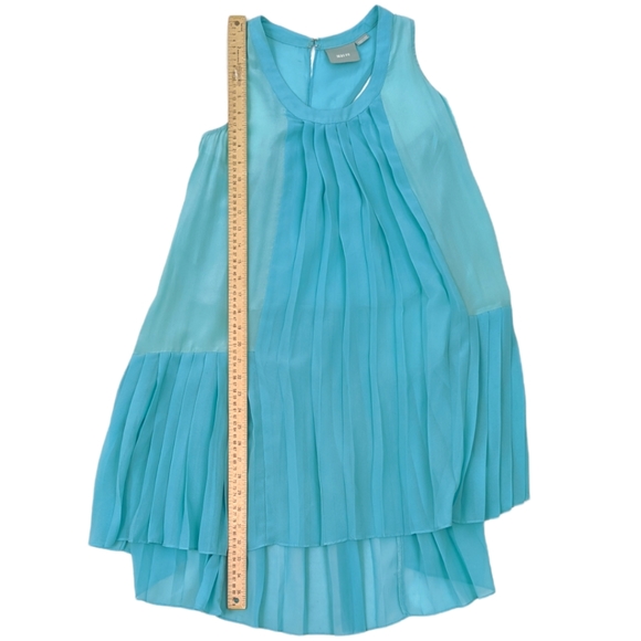 Anthropologie Maeve Pleated Racerback Shift Dress Womens Medium Petite Chiffon - Picture 10 of 14